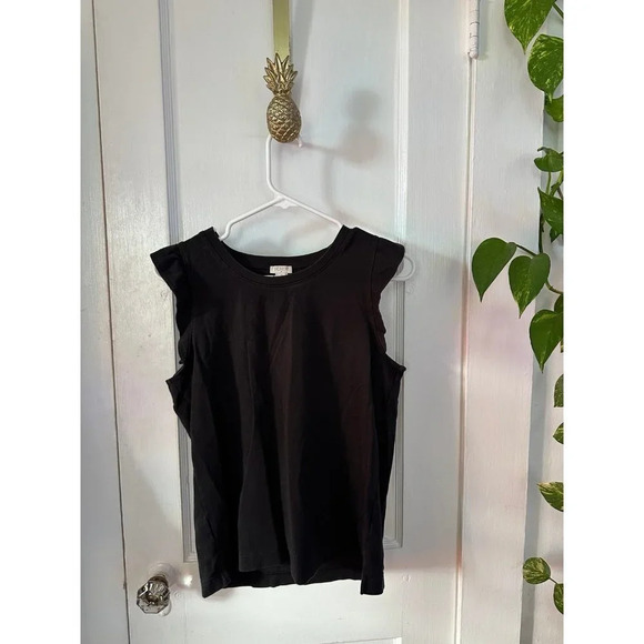 J Crew Women’s size Medium black sleeveless blouse - Picture 1 of 6